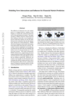 Modeling News Interactions and Influence for Financial Market Prediction
