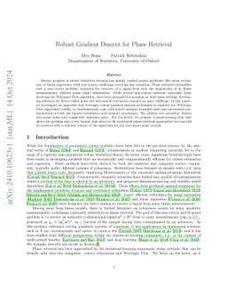 Robust Gradient Descent for Phase Retrieval