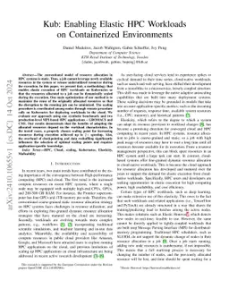 Kub: Enabling Elastic HPC Workloads on Containerized Environments