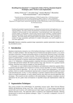Benefiting from Quantum? A Comparative Study of Q-Seg, Quantum-Inspired
  Techniques, and U-Net for Crack Segmentation