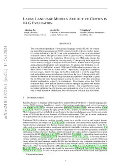 Large Language Models Are Active Critics in NLG Evaluation