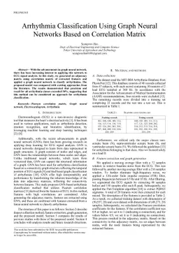 Arrhythmia Classification Using Graph Neural Networks Based on Correlation Matrix