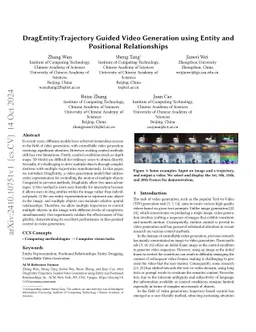 DragEntity: Trajectory Guided Video Generation using Entity and
  Positional Relationships