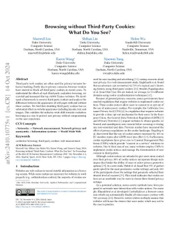 Browsing without Third-Party Cookies: What Do You See?