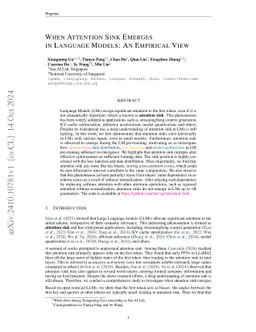 When Attention Sink Emerges in Language Models: An Empirical View