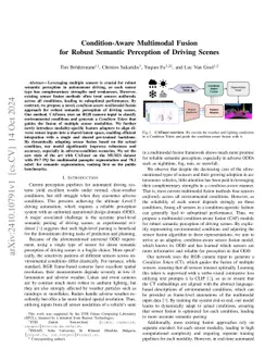 CAFuser: Condition-Aware Multimodal Fusion for Robust Semantic Perception of Driving Scenes