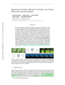 Boosting Camera Motion Control for Video Diffusion Transformers