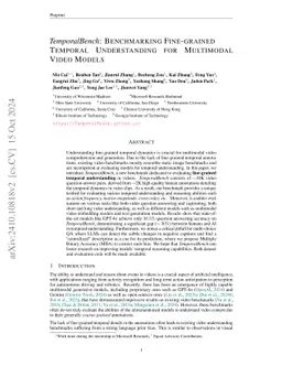 TemporalBench: Benchmarking Fine-grained Temporal Understanding for
  Multimodal Video Models