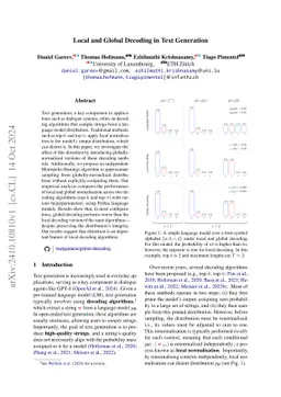 Local and Global Decoding in Text Generation