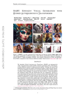 HART: Efficient Visual Generation with Hybrid Autoregressive Transformer