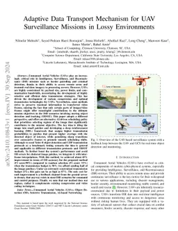 Adaptive Data Transport Mechanism for UAV Surveillance Missions in Lossy
  Environments