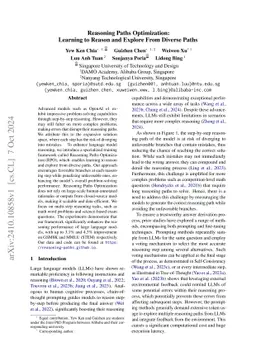 Reasoning Paths Optimization: Learning to Reason and Explore From
  Diverse Paths