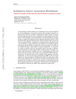 Superficial Safety Alignment Hypothesis