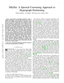 SHyPar: A Spectral Coarsening Approach to Hypergraph Partitioning