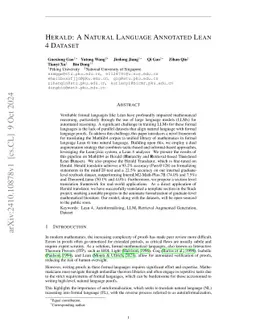 Herald: A Natural Language Annotated Lean 4 Dataset