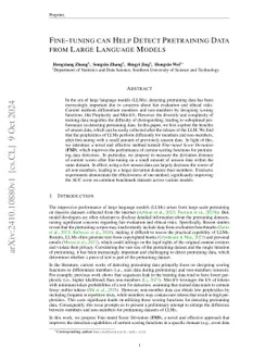 Fine-tuning can Help Detect Pretraining Data from Large Language Models