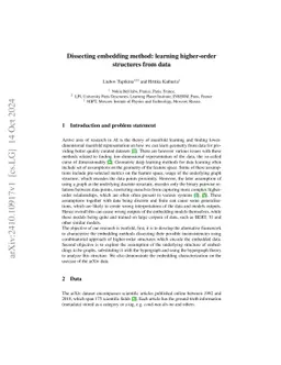 Dissecting embedding method: learning higher-order structures from data