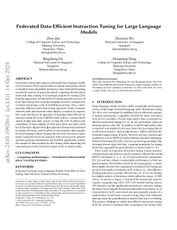 Federated Data-Efficient Instruction Tuning for Large Language Models