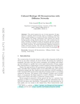 Cultural Heritage 3D Reconstruction with Diffusion Networks