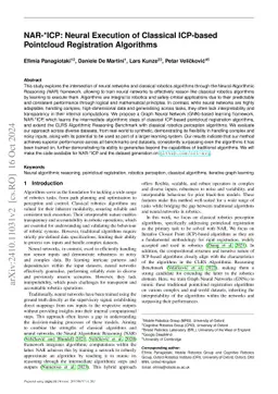 NAR-*ICP: Neural Execution of Classical ICP-based Pointcloud Registration Algorithms
