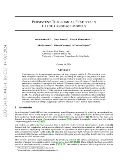 Persistent Topological Features in Large Language Models