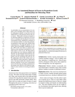 An Annotated Dataset of Errors in Premodern Greek and Baselines for Detecting Them