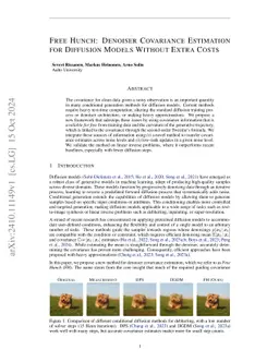 Free Hunch: Denoiser Covariance Estimation for Diffusion Models Without Extra Costs