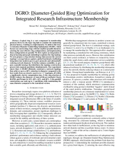 DGRO: Diameter-Guided Ring Optimization for Integrated Research
  Infrastructure Membership
