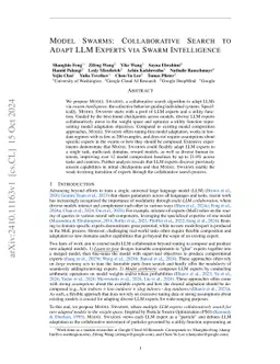 Model Swarms: Collaborative Search to Adapt LLM Experts via Swarm Intelligence