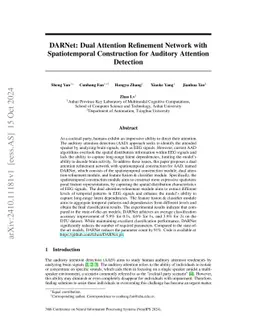DARNet: Dual Attention Refinement Network with Spatiotemporal
  Construction for Auditory Attention Detection