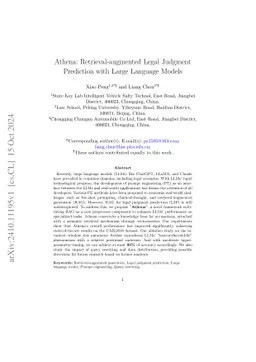 Athena: Retrieval-augmented Legal Judgment Prediction with Large
  Language Models