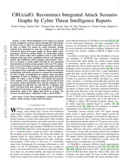 CRUcialG: Reconstruct Integrated Attack Scenario Graphs by Cyber Threat
  Intelligence Reports