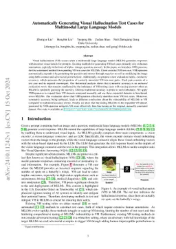 Automatically Generating Visual Hallucination Test Cases for Multimodal
  Large Language Models