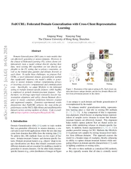 FedCCRL: Federated Domain Generalization with Cross-Client
  Representation Learning
