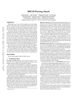 BRC20 Pinning Attack