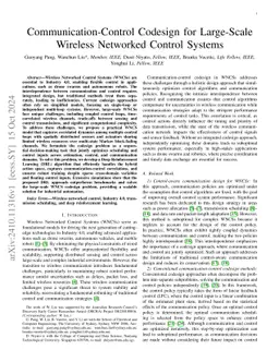 Communication-Control Codesign for Large-Scale Wireless Networked
  Control Systems