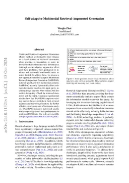 Self-adaptive Multimodal Retrieval-Augmented Generation