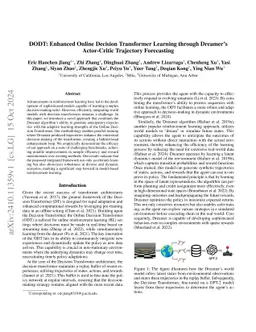 DODT: Enhanced Online Decision Transformer Learning through Dreamer's
  Actor-Critic Trajectory Forecasting