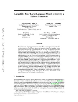 LargePiG: Your Large Language Model is Secretly a Pointer Generator