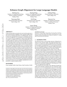 Enhance Graph Alignment for Large Language Models
