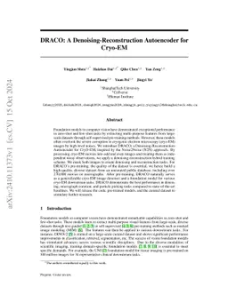 DRACO: A Denoising-Reconstruction Autoencoder for Cryo-EM