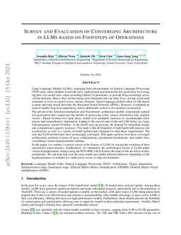 Survey and Evaluation of Converging Architecture in LLMs based on
  Footsteps of Operations