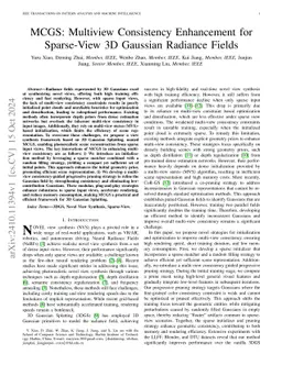 MCGS: Multiview Consistency Enhancement for Sparse-View 3D Gaussian Radiance Fields