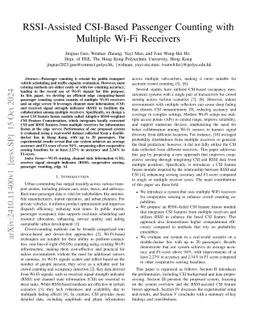 RSSI-Assisted CSI-Based Passenger Counting with Multiple Wi-Fi Receivers