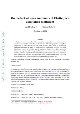 On the lack of weak continuity of Chatterjee's correlation coefficient
