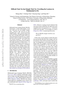 Difficult Task Yes but Simple Task No: Unveiling the Laziness in
  Multimodal LLMs