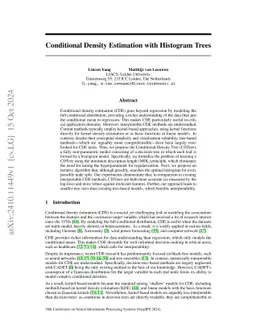 Conditional Density Estimation with Histogram Trees