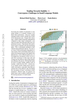 Tending Towards Stability: Convergence Challenges in Small Language
  Models