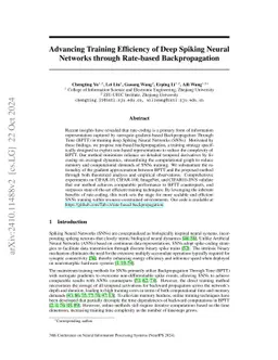 Advancing Training Efficiency of Deep Spiking Neural Networks through
  Rate-based Backpropagation
