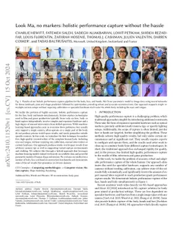 Look Ma, no markers: holistic performance capture without the hassle